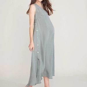 Hatch Maternity Dress The Linnea Midi Sage Green Size 0